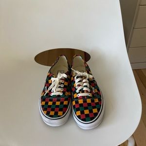 Multi Colored Checkered Vans